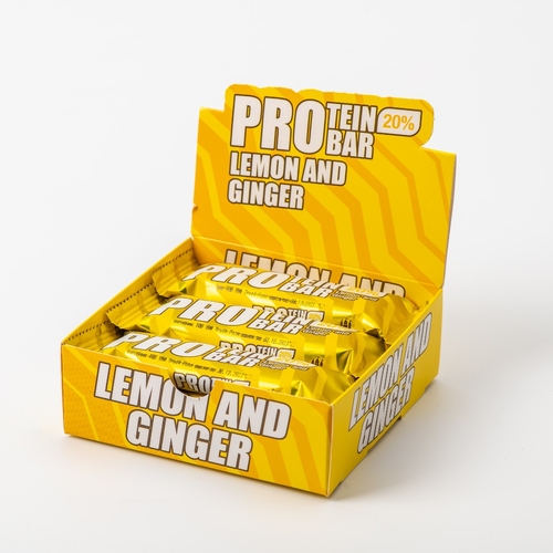 Protein bar with lemon and ginger